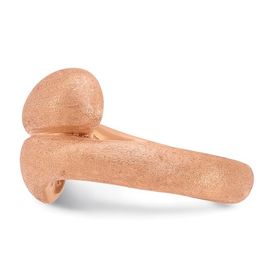 Sterling Silver Rose-tone Satin Size 6 Ring