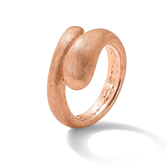 Sterling Silver Rose-tone Satin Size 8 Ring