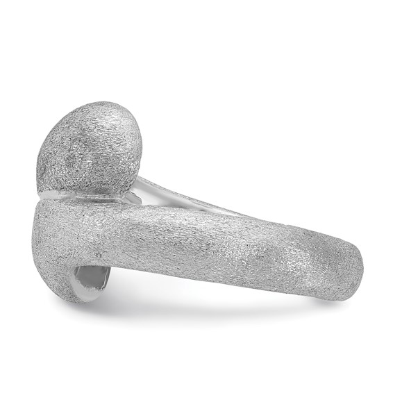 Sterling Silver Rhodium-plated Satin Size 5 Ring