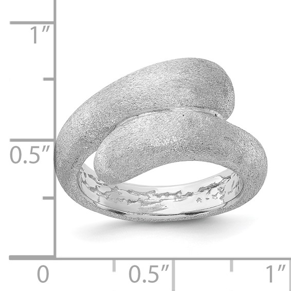 Sterling Silver Rhodium-plated Satin Size 5 Ring