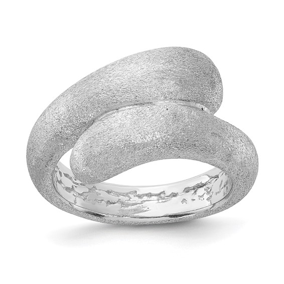 Sterling Silver Rhodium-plated Satin Size 5 Ring