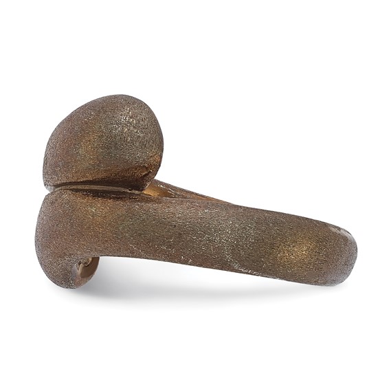 Sterling Silver Satin Chocolate Size 8 Ring