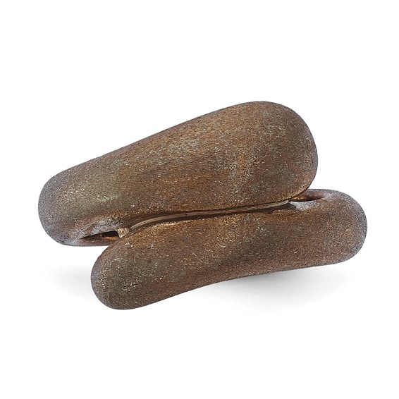 Sterling Silver Satin Chocolate Size 8 Ring