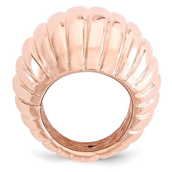 Sterling Silver domed ring-electroform-rose