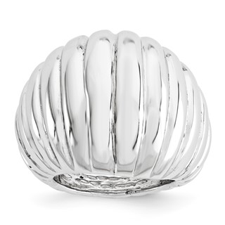 Sterling Silver domed ring-electroform-rhodium