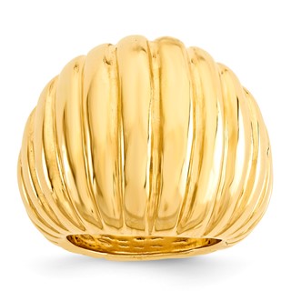Sterling Silver domed ring-electroform-yellow