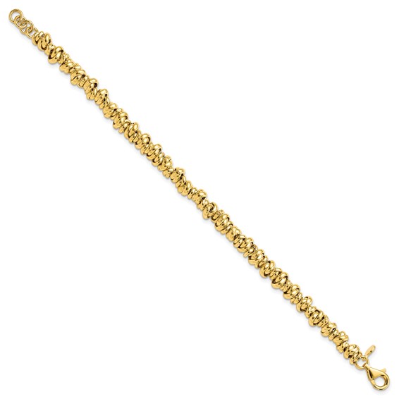 Sterling Silver Gold-tone Love Knot Link Bracelet