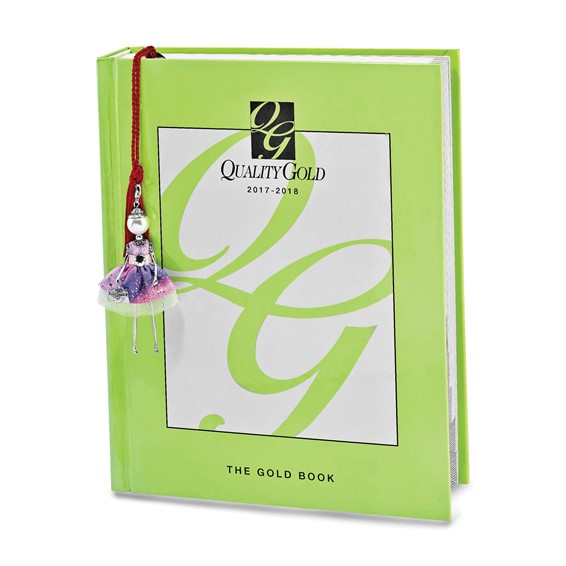 Le Amiche Silver-tone Sim.Pearl Strass Crystal Doll Charm w/Chain