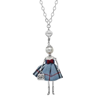Le Amiche Silver-tone Sim.Pearl Doll Charm w/Chain