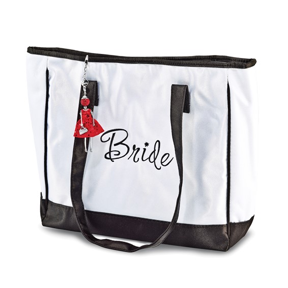 Le Amiche Silver-tone Red Strass Crystal Doll Charm w/Chain