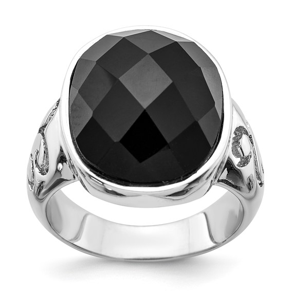 Sterling Silver Black CZ Ring