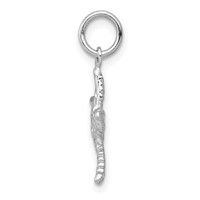 14K White Gold Polished 3-D Starfish Pendant view 2