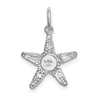 14K White Gold Polished 3-D Starfish Pendant view 3