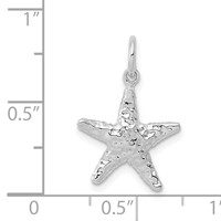 14K White Gold Polished 3-D Starfish Pendant view 4