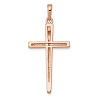 14K Rose Gold Cross Pendant view 4