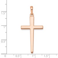 14K Rose Gold Cross Pendant view 3