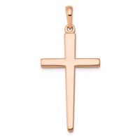 14K Rose Gold Cross Pendant view 1