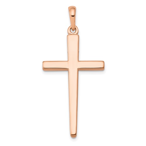 14K Rose Gold Cross Pendant