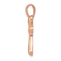 14K Rose Gold Freeform Cross Pendant view 2