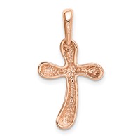 14K Rose Gold Freeform Cross Pendant view 3