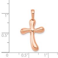 14K Rose Gold Freeform Cross Pendant view 4