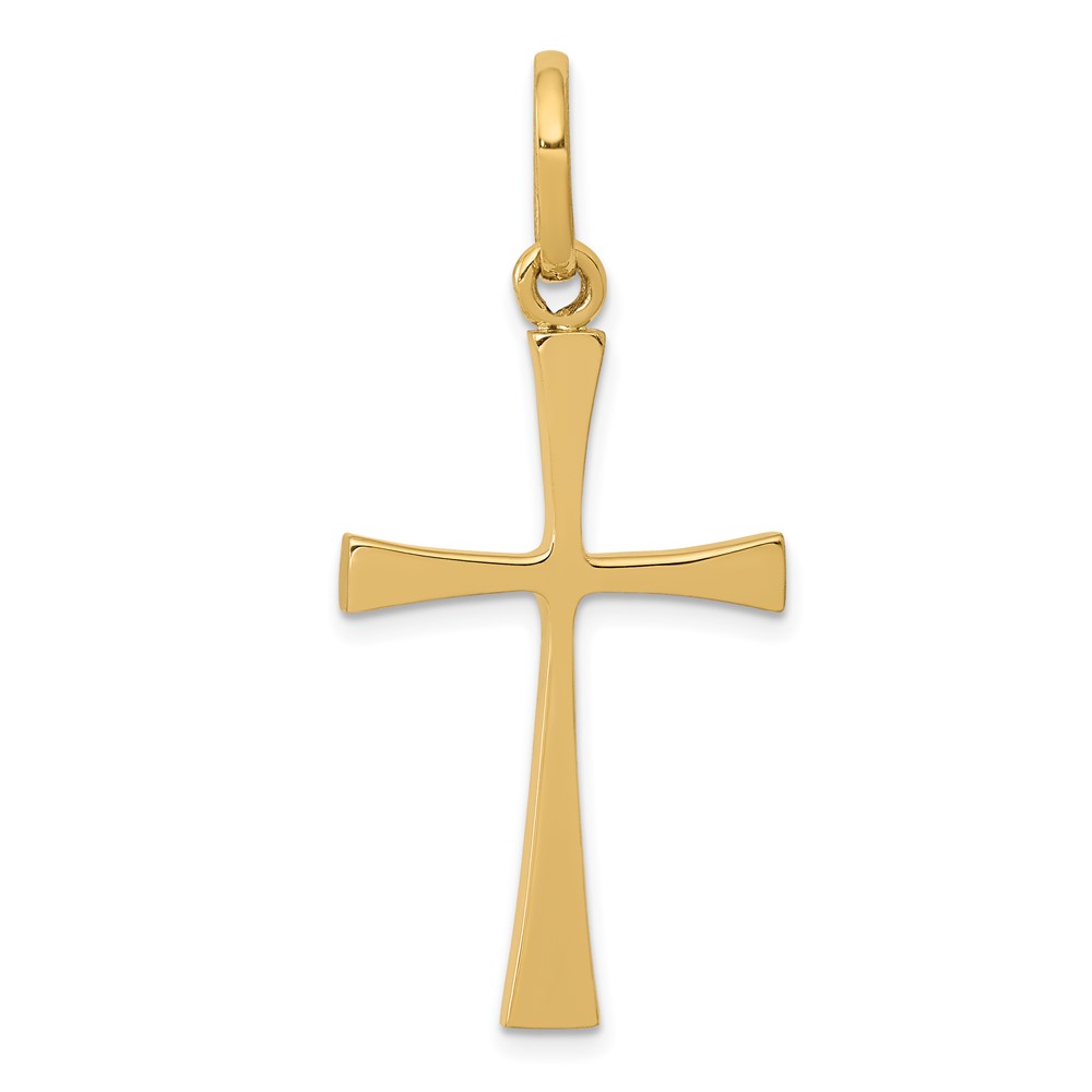 14k Polished Cross Pendant (K1167)