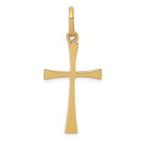 14K Polished Cross Pendant view 4