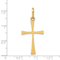 14K Polished Cross Pendant view 3