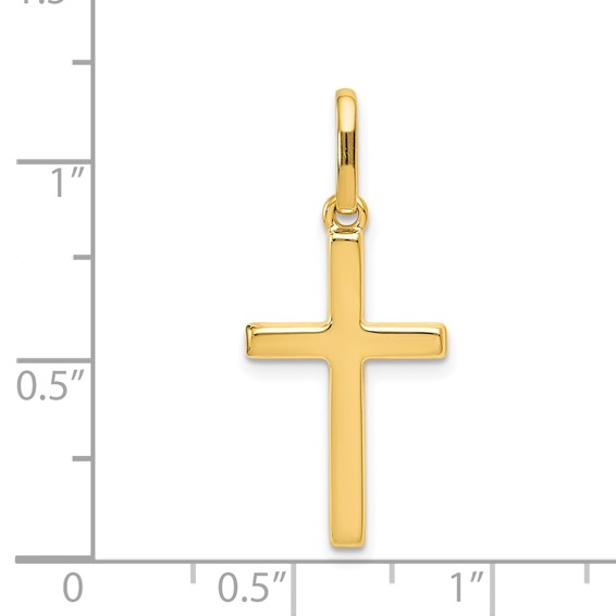 Gold Polished Latin Cross Pendant