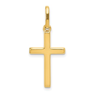 Gold Polished Latin Cross Pendant