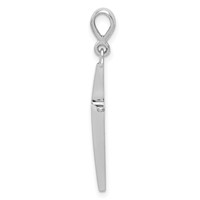 14K White Gold Cross Pendant view 2