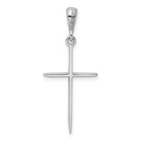 14K White Gold Cross Pendant view 3