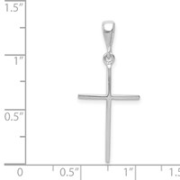 14K White Gold Cross Pendant view 4