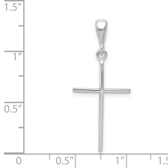 Gold Polished Flat Cross Pendant