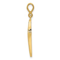 14K Yellow Gold Polished Cross Pendant view 2