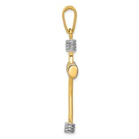 14K Pendant with Rhodium Fancy Cross view 2