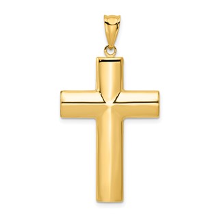 Gold Polished Latin Cross Pendant
