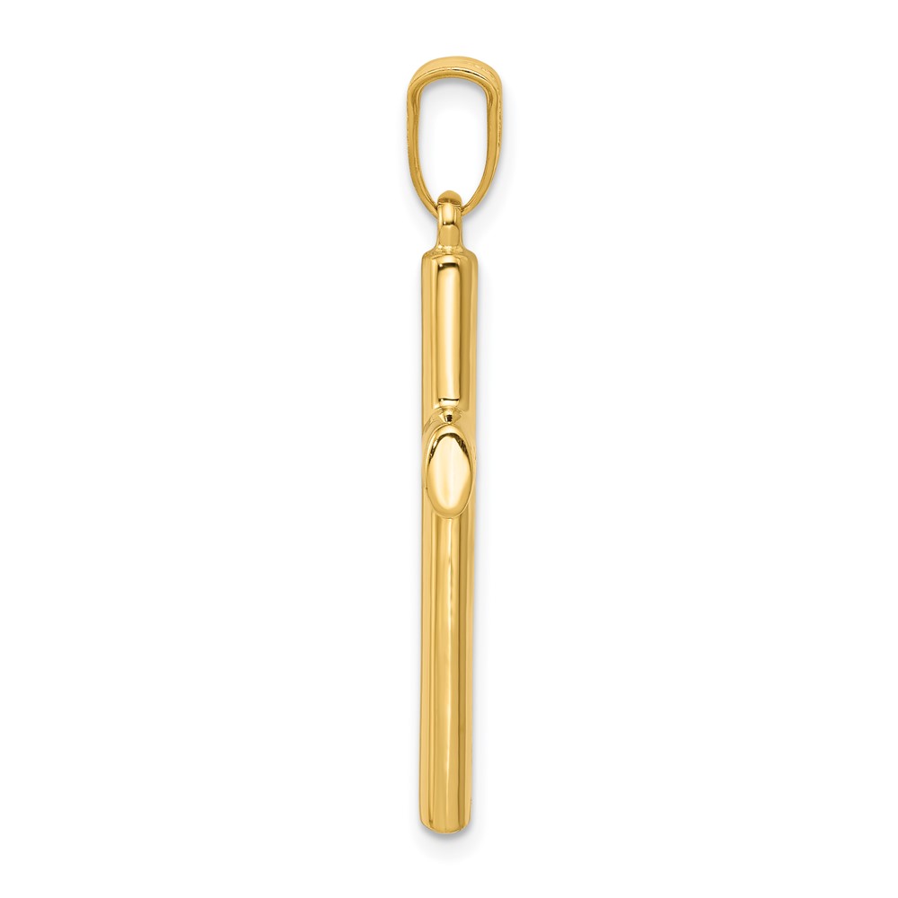 14k Hollow Cross Pendant (K1207)