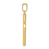 14K Yellow Gold Hollow Cross Pendant view 2