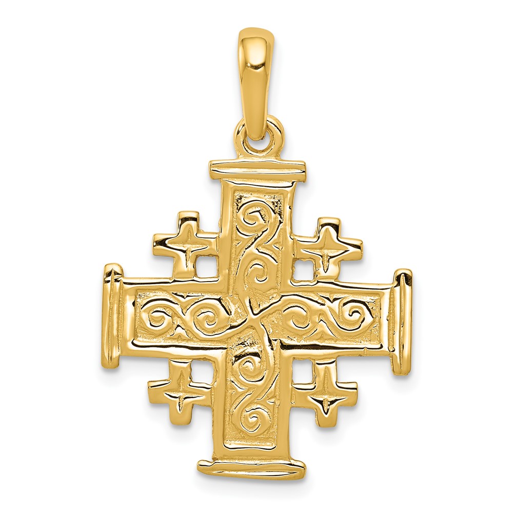 14K Jerusalem Cross Pendant