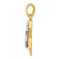 14K Two-tone Star of David Pendant with Shin Symbol view 2