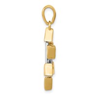 14K Two-tone Star of David Pendant view 2