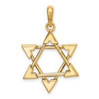 14K Two-tone Star of David Pendant view 3