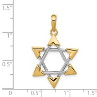 14K Two-tone Star of David Pendant view 4