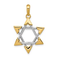 14K Two-tone Star of David Pendant view 1
