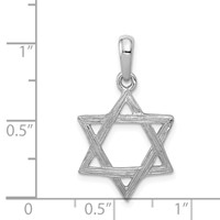 14K White Gold Star of David Pendant view 4
