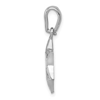14K White Gold Star of David Pendant view 2