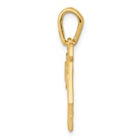 14K Yellow Gold Filigree Chai Pendant view 2