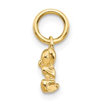 14K Yellow Gold Polished Teddy Bear Charm view 2