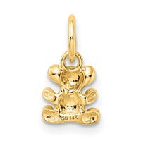 14K Yellow Gold Polished Teddy Bear Charm view 3